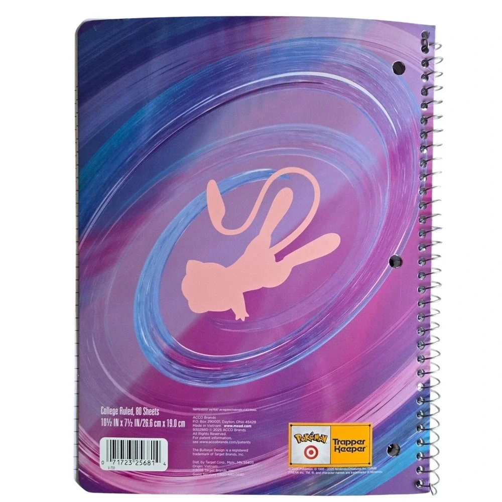 Mead‎ Trapper Keeper Notebook Pokemon Mewtwo Mew Purple Target Holographic Foil